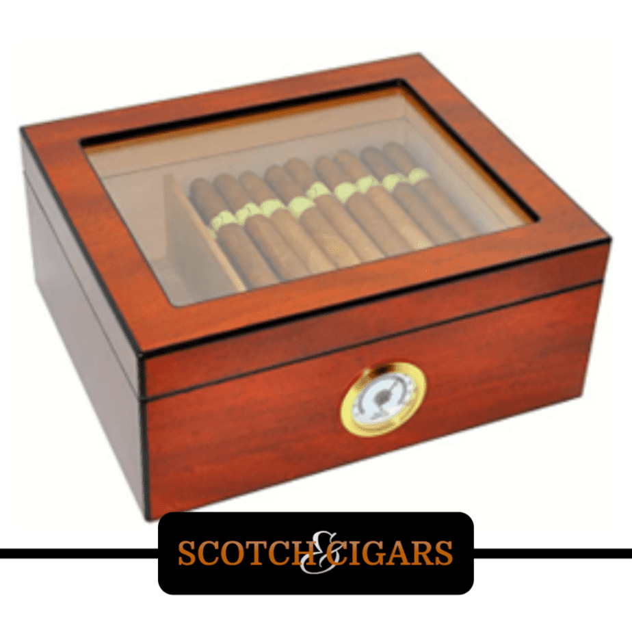 Round Smoking Cigar Humidor Humidifier Tobacco Cigar for Men Father Gifts 