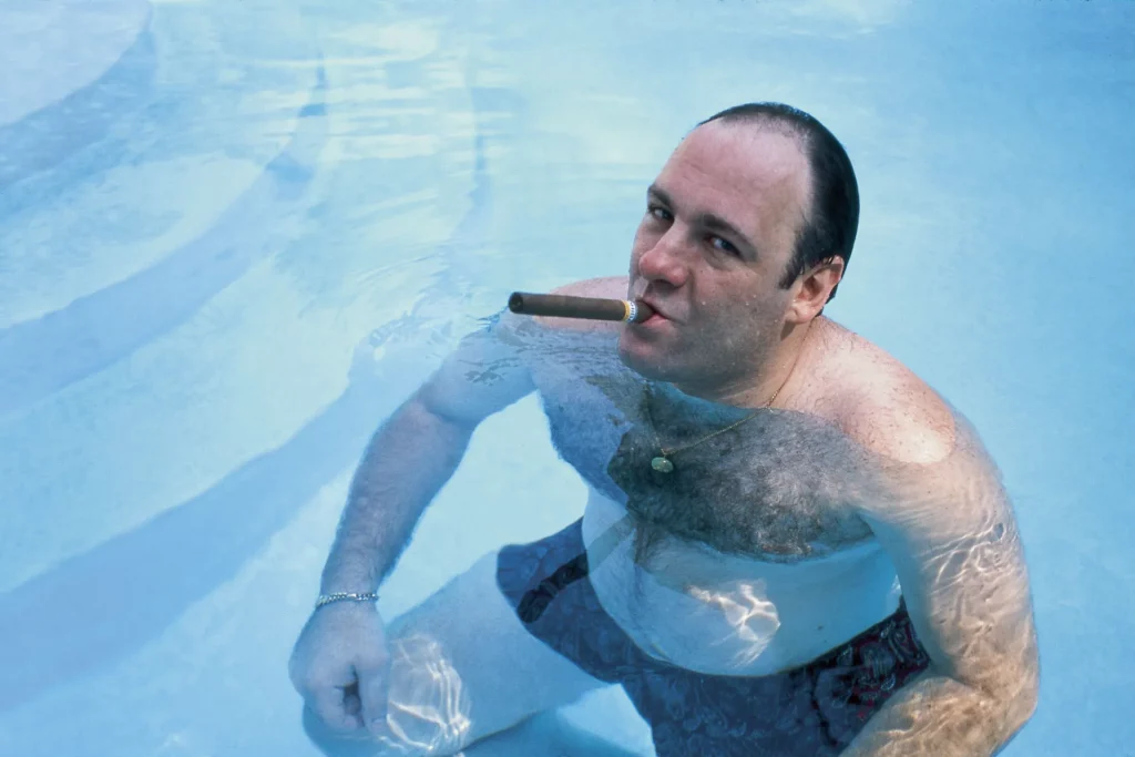 Tony Soprano smoking